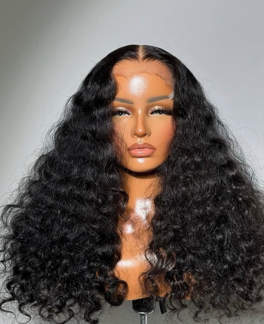 Water Curl Double Drawn wig – 200g frontal