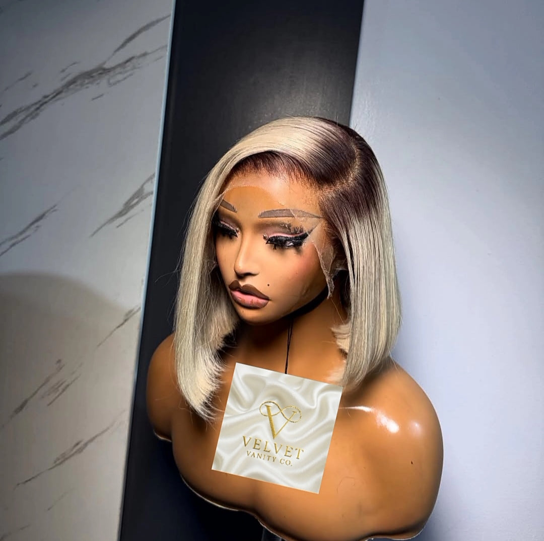 grey with the touch of soft back knots Bob